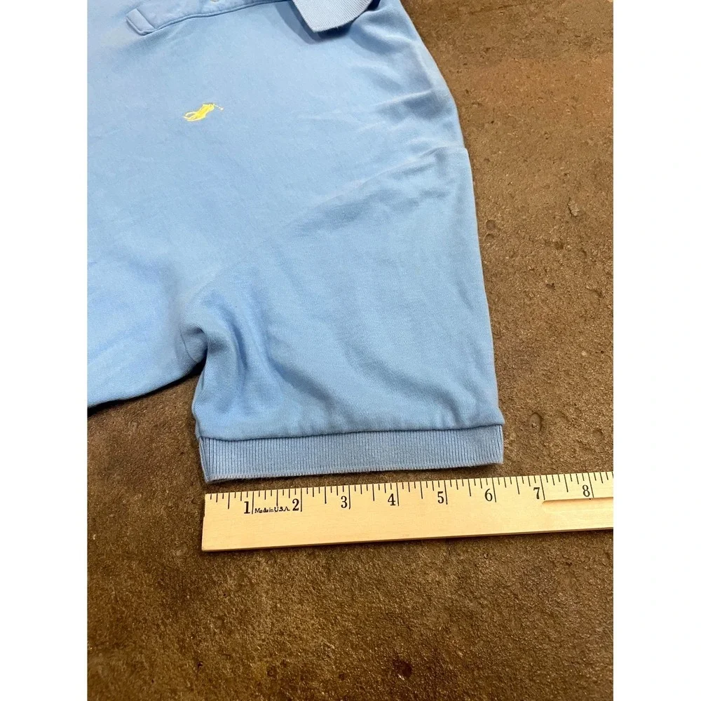 Polo Ralph Lauren Golf Polo Shirt Mens Large Light Blue Cotton Embroidered Logo‎